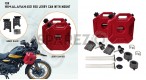 For Royal Enfield New Himalayan 450 RH-LH Red Jerry Can Pair with Mount - SPAREZO